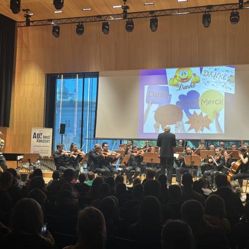 Solisten am Podium Haus der Musik