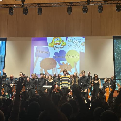 Solisten am Podium Haus der Musik